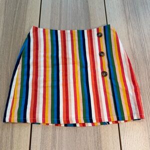 Le Lis Multicolor Striped Mini Skirt
